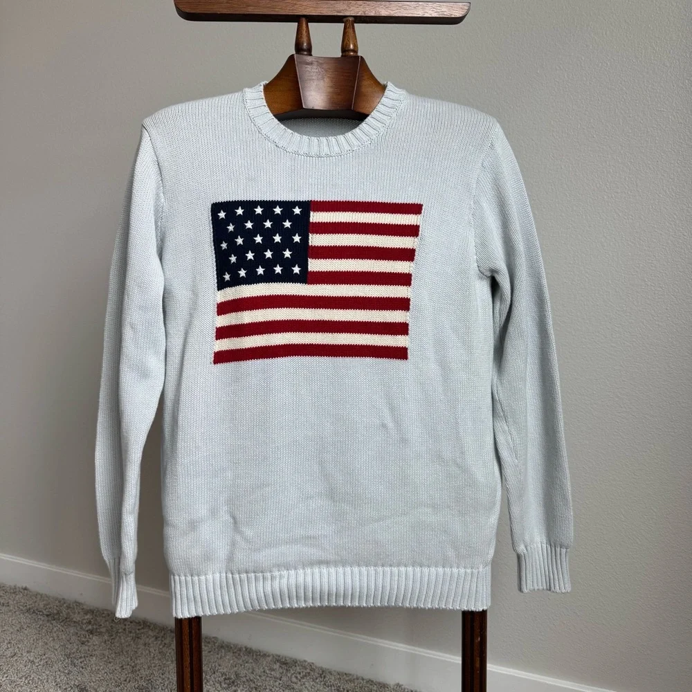 Brandy Melville USA Flag Sweater – Made in Italy – 100% Cotton – One Size (S-L) - Picture 2 of 12